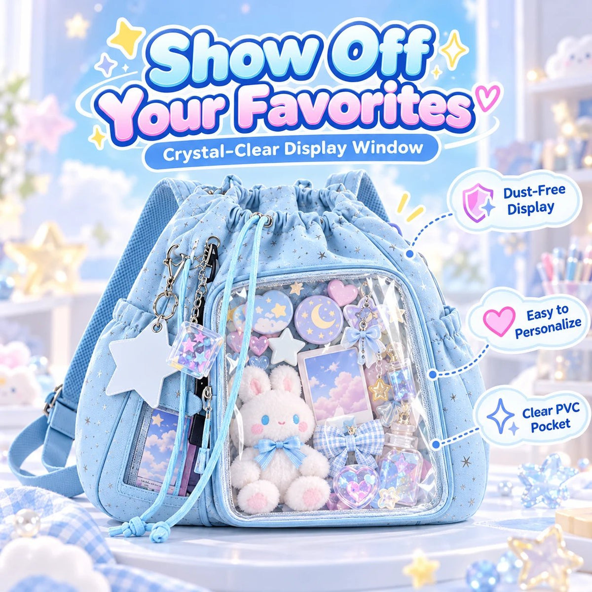 Crystal-Clear Window Starry Ita Bag