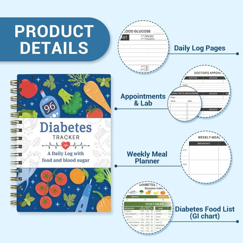 Special for Diabetes Diabetes Tracker Book with Food List