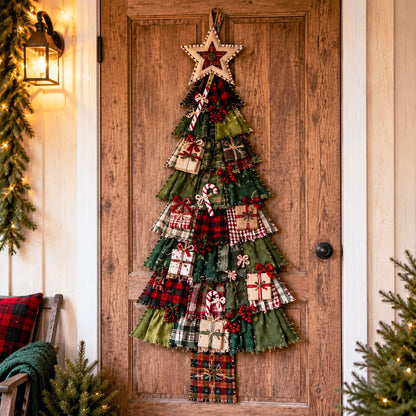 🎄Beginner-Friendly DIY Oversized Patchwork Christmas Tree Door Hanging Kit | Complete Kit with All Tools & Step-by-Step Guide Included