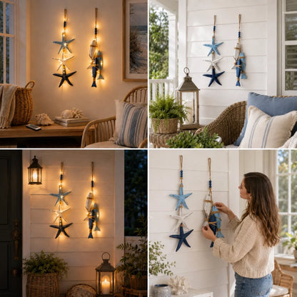 Coastal Starfish Fish Hanging Decor