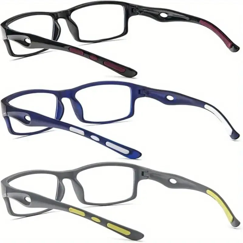 6PCS Men's and Women's Retro Square High-definition Reading Glasses