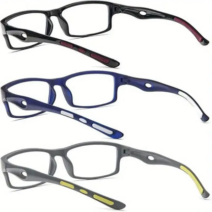 6PCS Men's and Women's Retro Square High-definition Reading Glasses