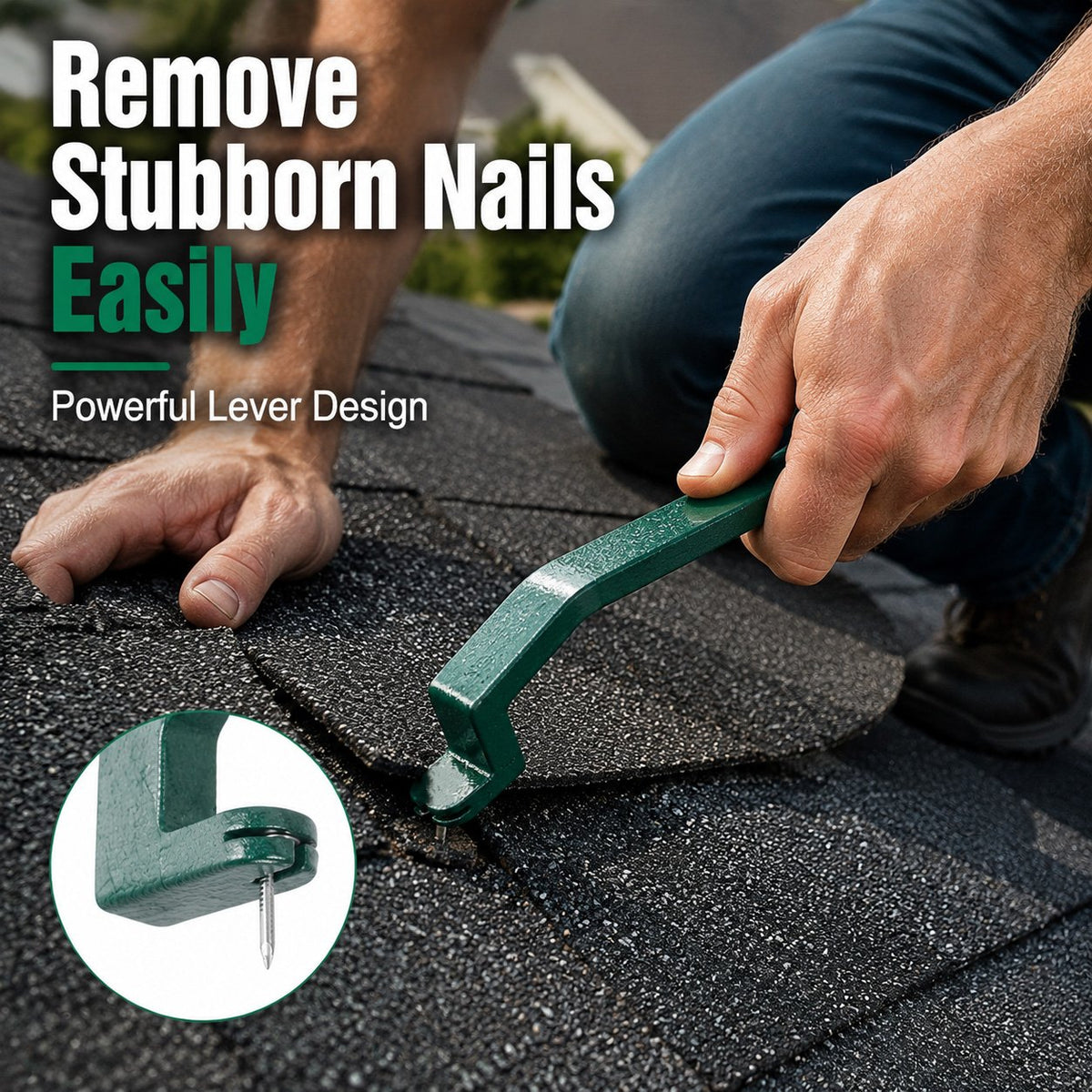2-in-1 Roofing Repair Tool Roofing Snake Shingle Remover Tool