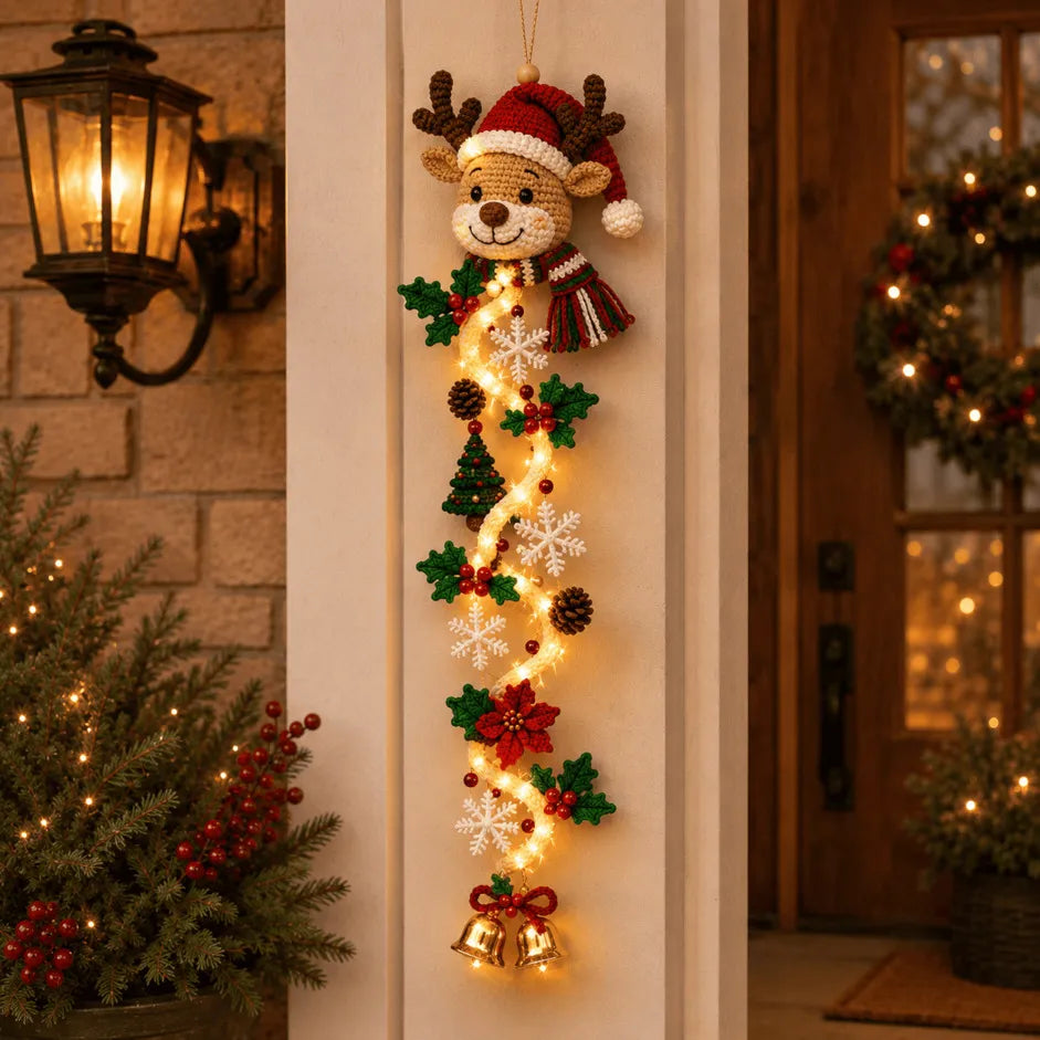 Glowing Christmas Door Hanger | 6 Festive Lighted Designs with Warm Glow