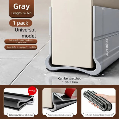 Triple Seal Under-Door Draft Stopper Self-Adhesive PVC Weather Strip