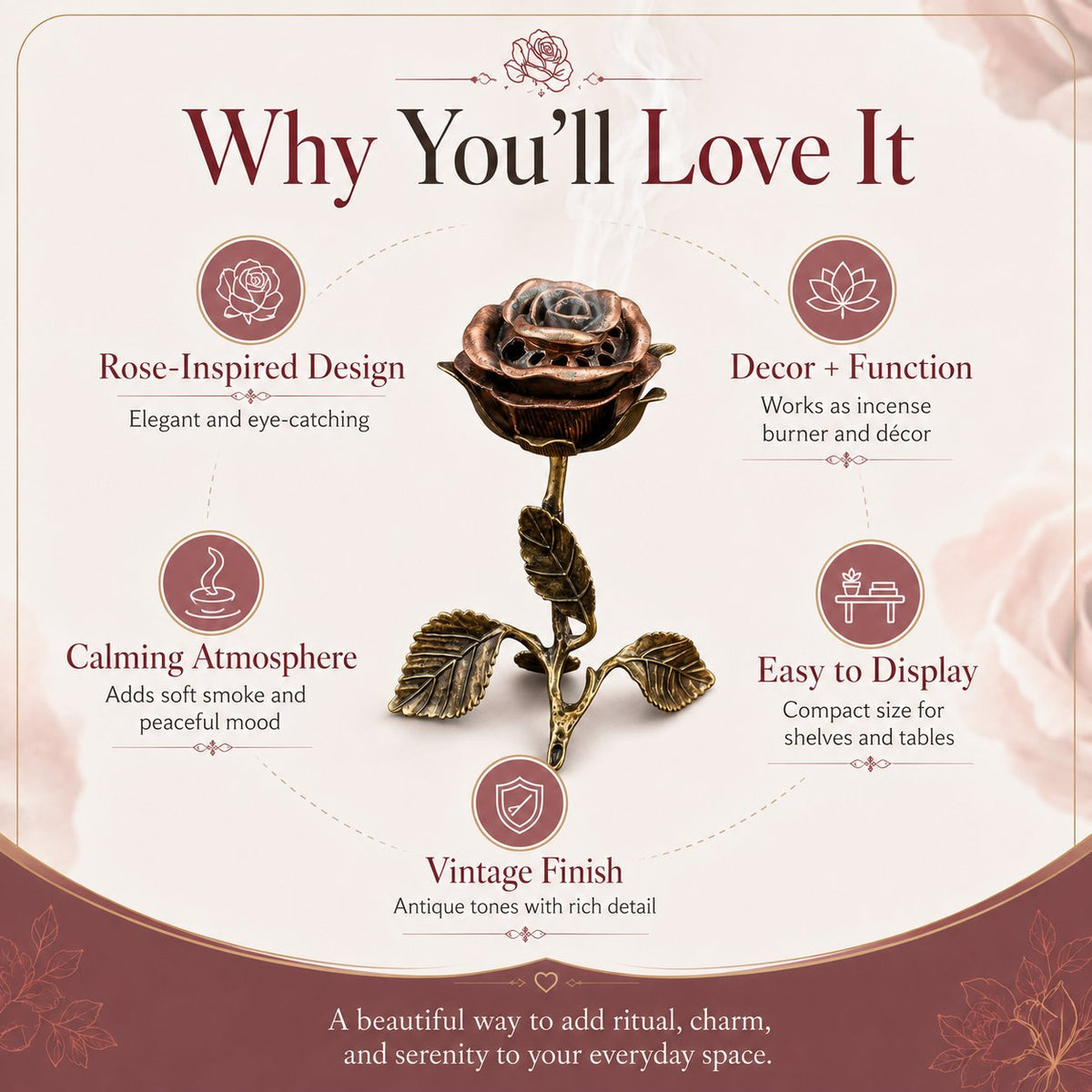 Rose Incense Burner