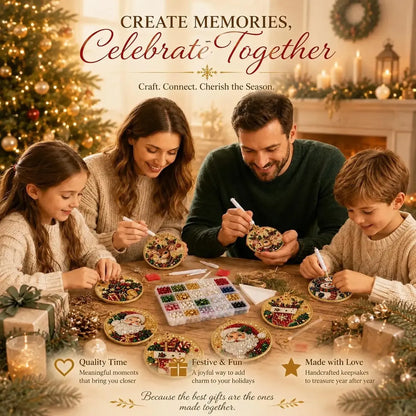6Pcs/12Pcs Christmas DIY Diamond Painting Ornaments Kit, Xmas Tree Hanging Pendant