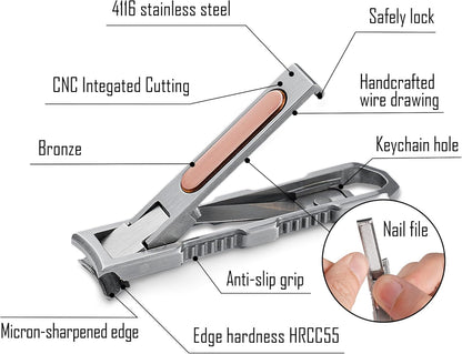 Keychain Nail Clippers All-in-One Portable Nail Care Tool