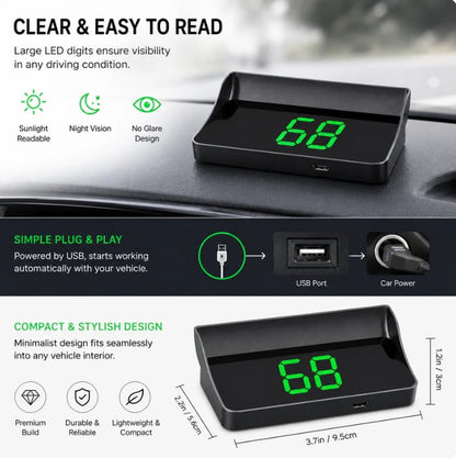 buy one get one free Head-up display, in-car GPS, digital speedometer