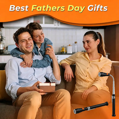 Extendable Magnetic Pickup Tool with LED Light Telescoping, Perfect Gift for Dad