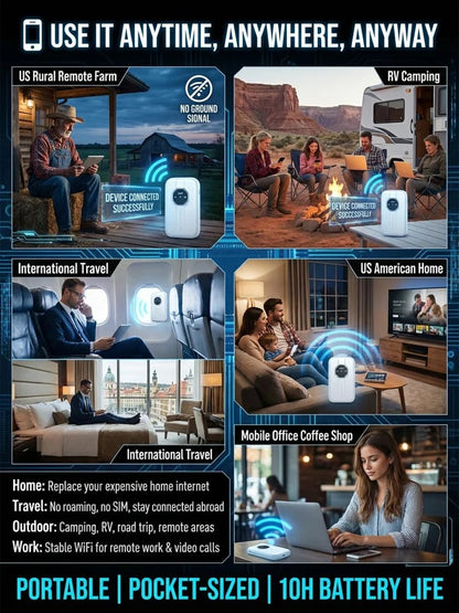 Boundless Portable Wi Fi | Global Coverage, Free for Life, No SIM, No Contract, No Hidden Costs