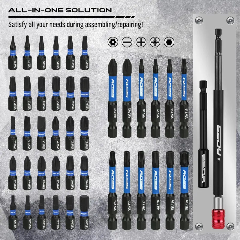 80-Piece Magnetic Impact Nut Driver Set SAE & Metric Socket Bits with Adapters, Extensions & Bit Holder