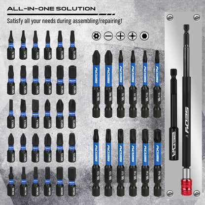 80-Piece Magnetic Impact Nut Driver Set SAE & Metric Socket Bits with Adapters, Extensions & Bit Holder