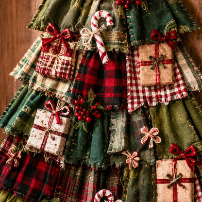 Beginner-Friendly DIY Oversized Patchwork Christmas Tree Door Hanging Kit