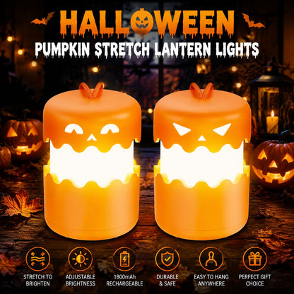 Rechargeable Halloween Pumpkin Lantern Light Collapsible Jack O Lantern