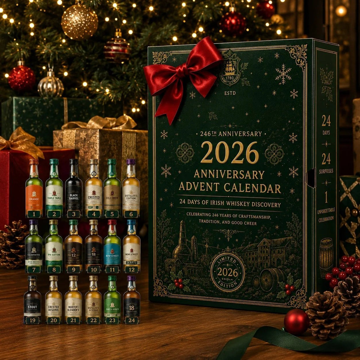 2026 246th Anniversary Advent Calendar 24 DAYS OF IRISH WHISKEY DISCOVERY