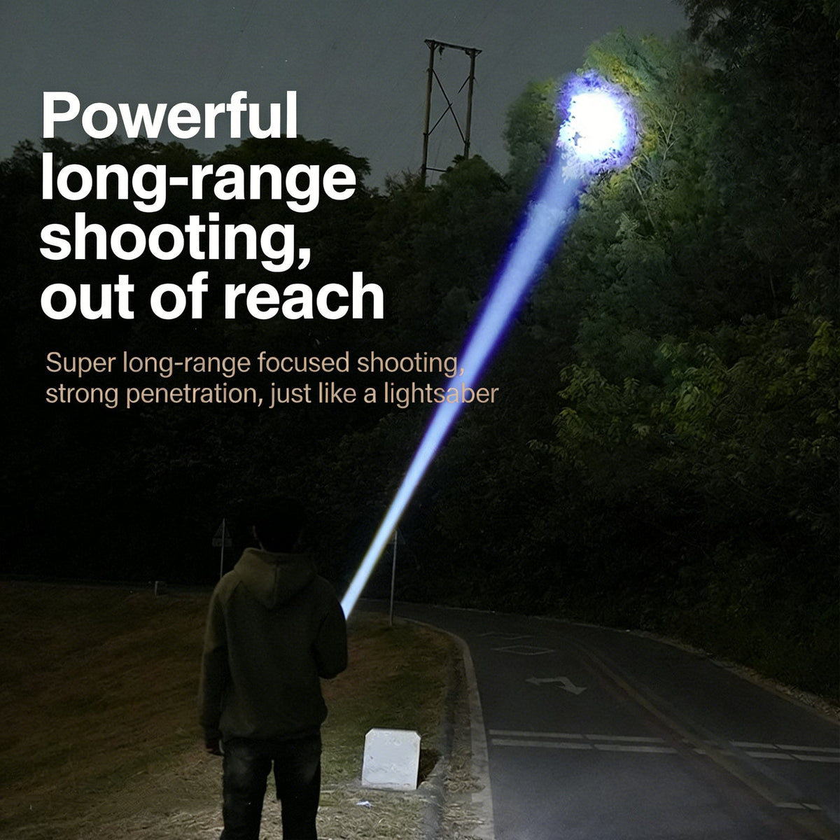 Rechargeable Outdoor Long-Range Ultra-Bright Laser Flashlight