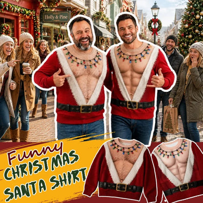 Hilarious Santa Illusion Christmas Long Sleeve Shirt