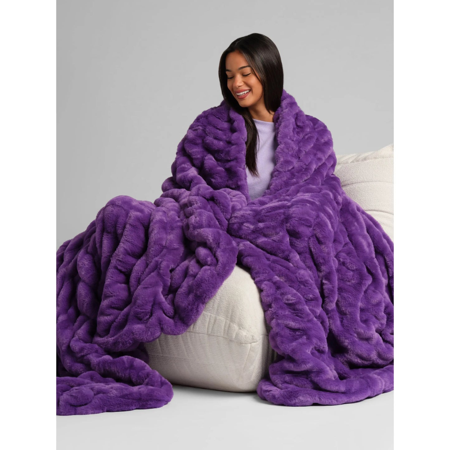 Oversized Plush Throw Blanket