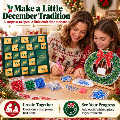 Beginner-Friendly 24-Day Diamond Art Wreath Advent Calendar Craft Your Christmas Countdown