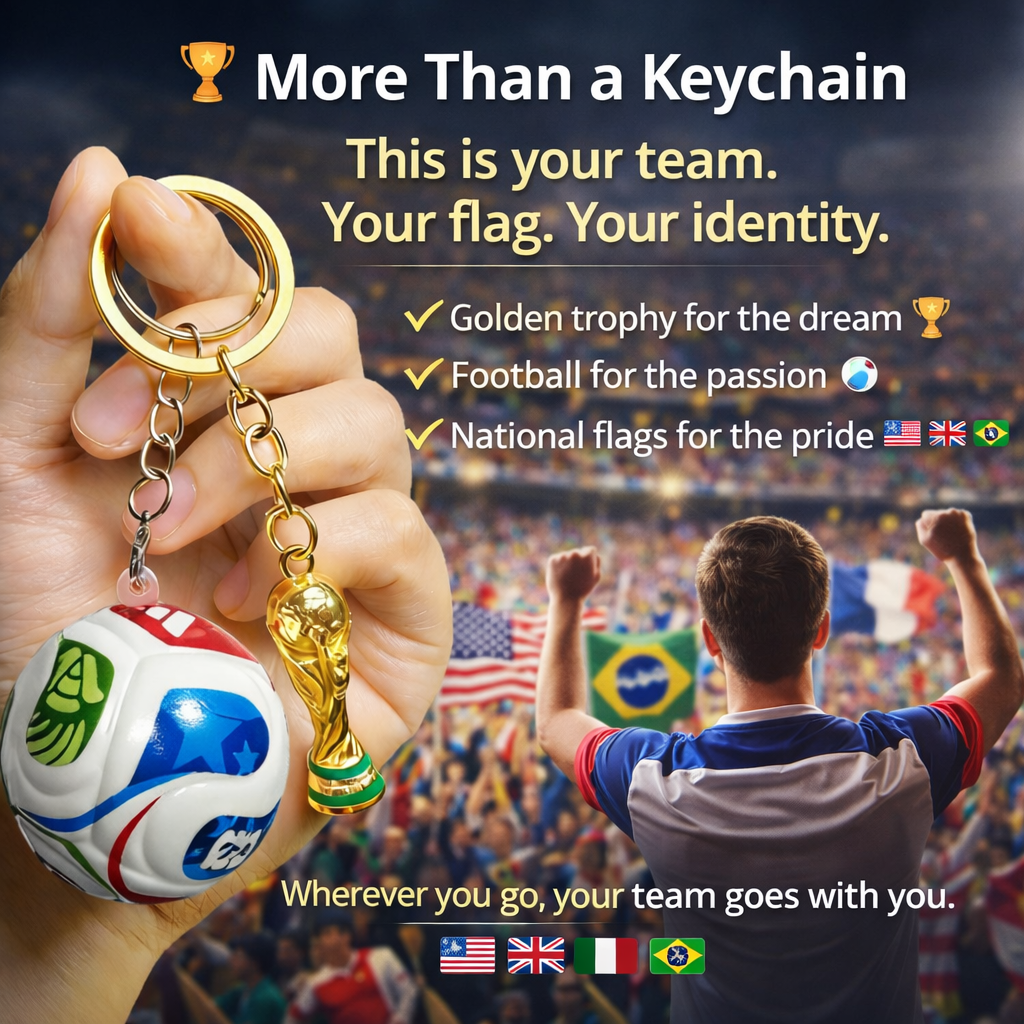 Sports Ball & Gold Trophy Keychain Set, Mini Bag Charm Pendant for Backpack, Handbag, Keys and Party Gifts