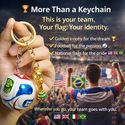 Sports Ball & Gold Trophy Keychain Set, Mini Bag Charm Pendant for Backpack, Handbag, Keys and Party Gifts