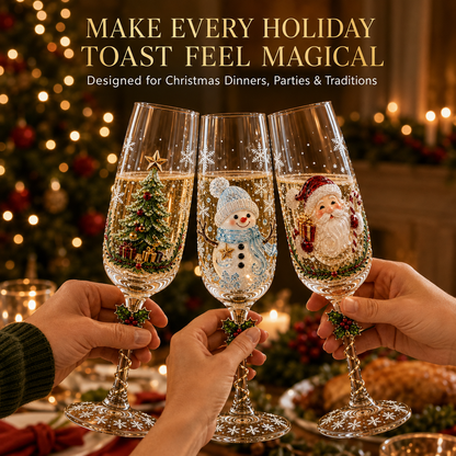 Christmas Magic Champagne Glass Collection