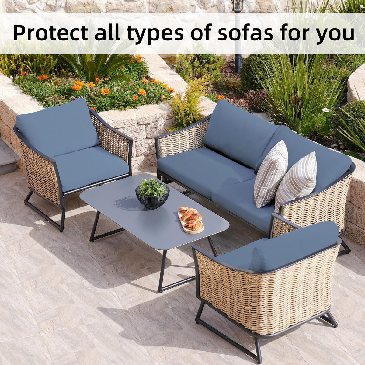 Stretch Sofa Cushion Covers Set (4 / 8 / 12 PCS)