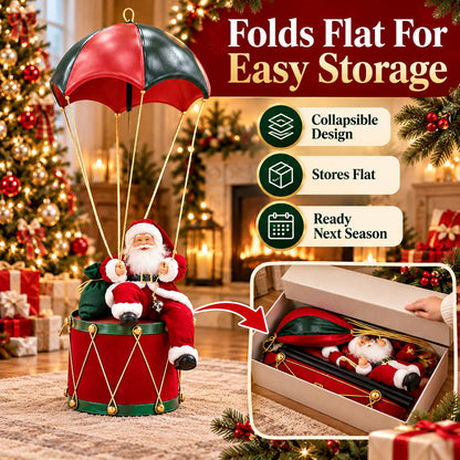 Lighted Musical Hanging Santa | Collapsible Christmas D cor
