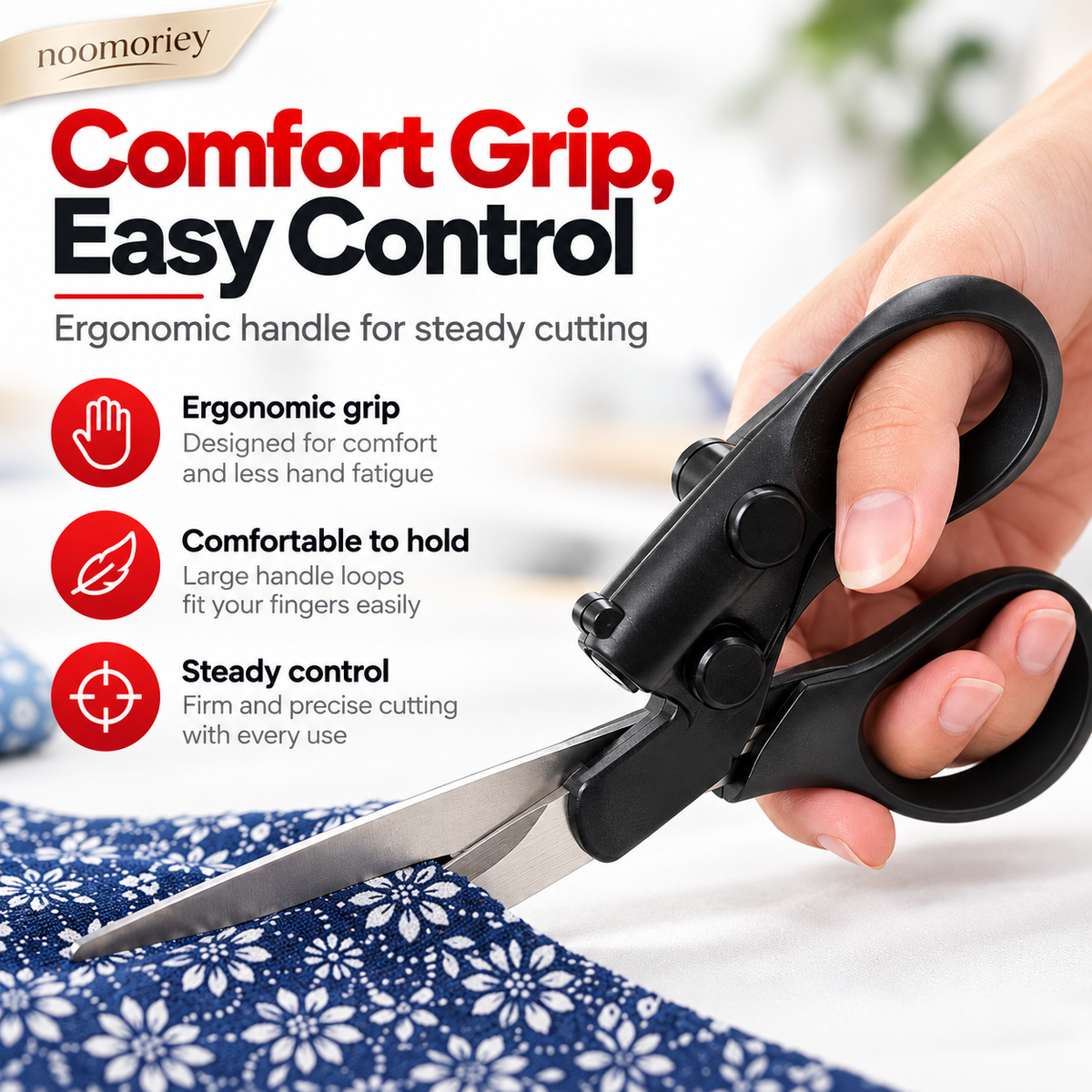 Laser Guided Sewing Scissors Multi-Purpose Scissors with Infrared Cutting Guide