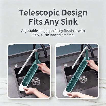 Extendable Sink Organizer with Towel Rack