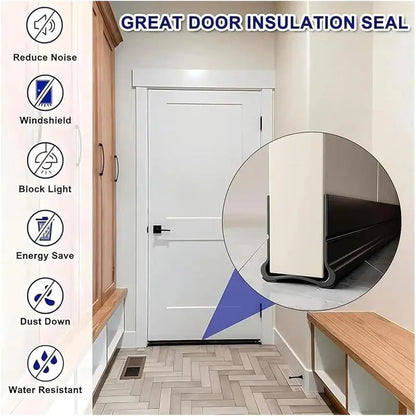 Triple Seal Under-Door Draft Stopper Self-Adhesive PVC Weather Strip
