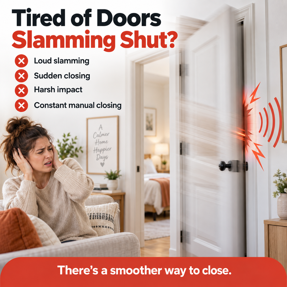 Soft-Close Self-Closing Door Hinge Smooth, Controlled & Quieter Closing