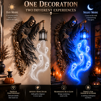 Soul Harvester Haunted Lantern Wall Decor