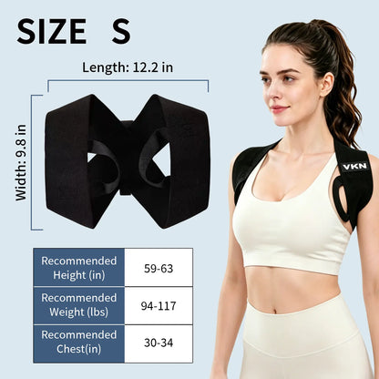 Adjustable Posture Corrector Comfortable Back Support Brace for Men & Women (XS XXL)