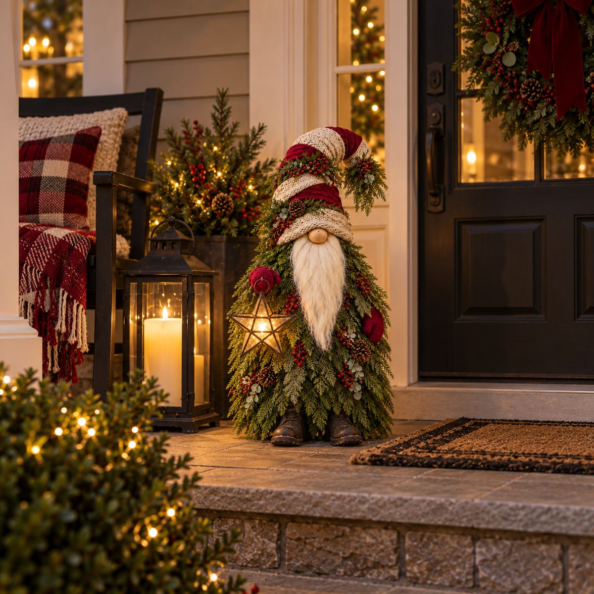 Evergreen Star Gnome Lighted Christmas Woodland Decor