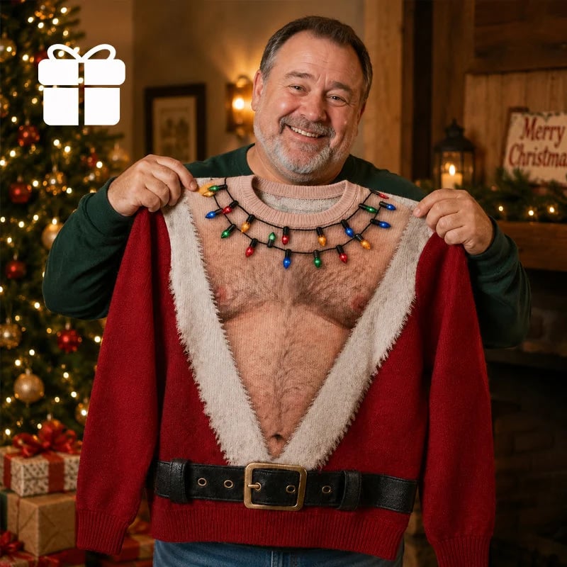 Hilarious Santa Illusion Christmas Long Sleeve Shirt