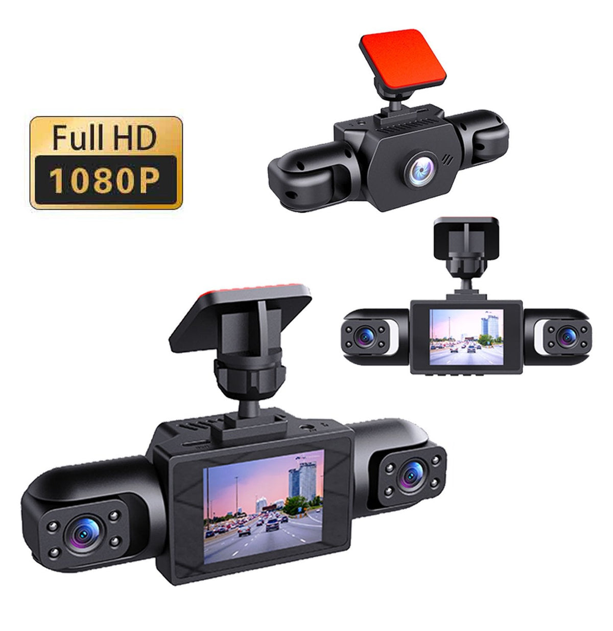 4K 360 Smart Dash Cam System Full View, Night Vision & Loop Recording