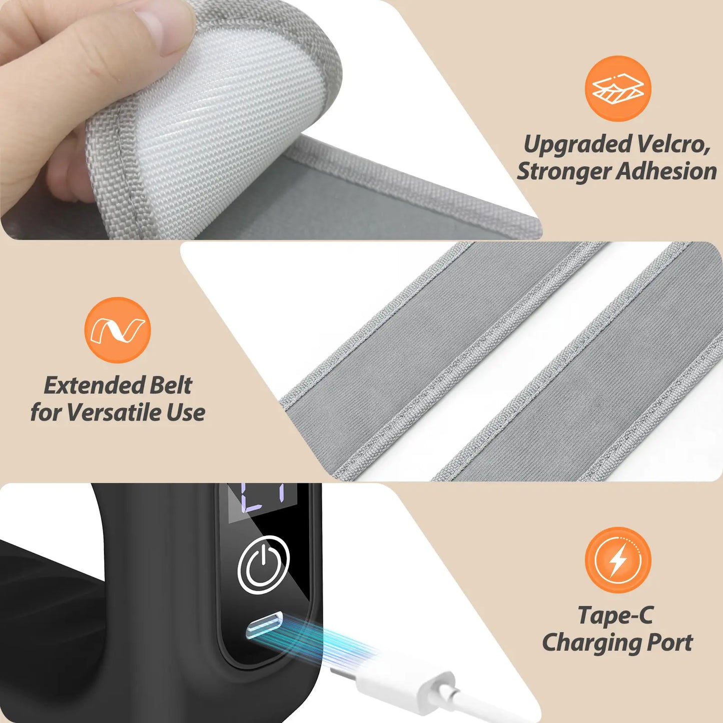 Wearable vibration massage ring with adjustable strap