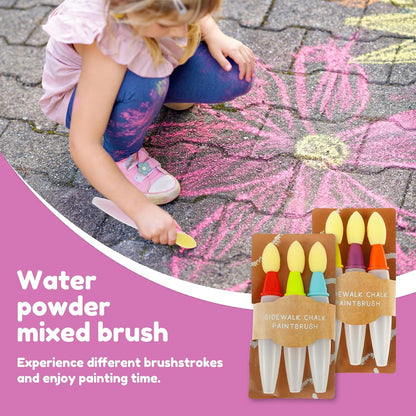 6Pcs Sidewalk Chalk Paint Brush Set