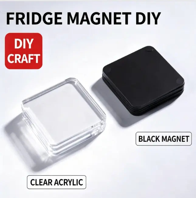 Blank Acrylic Fridge Magnets DIY Kit | 10 Pcs