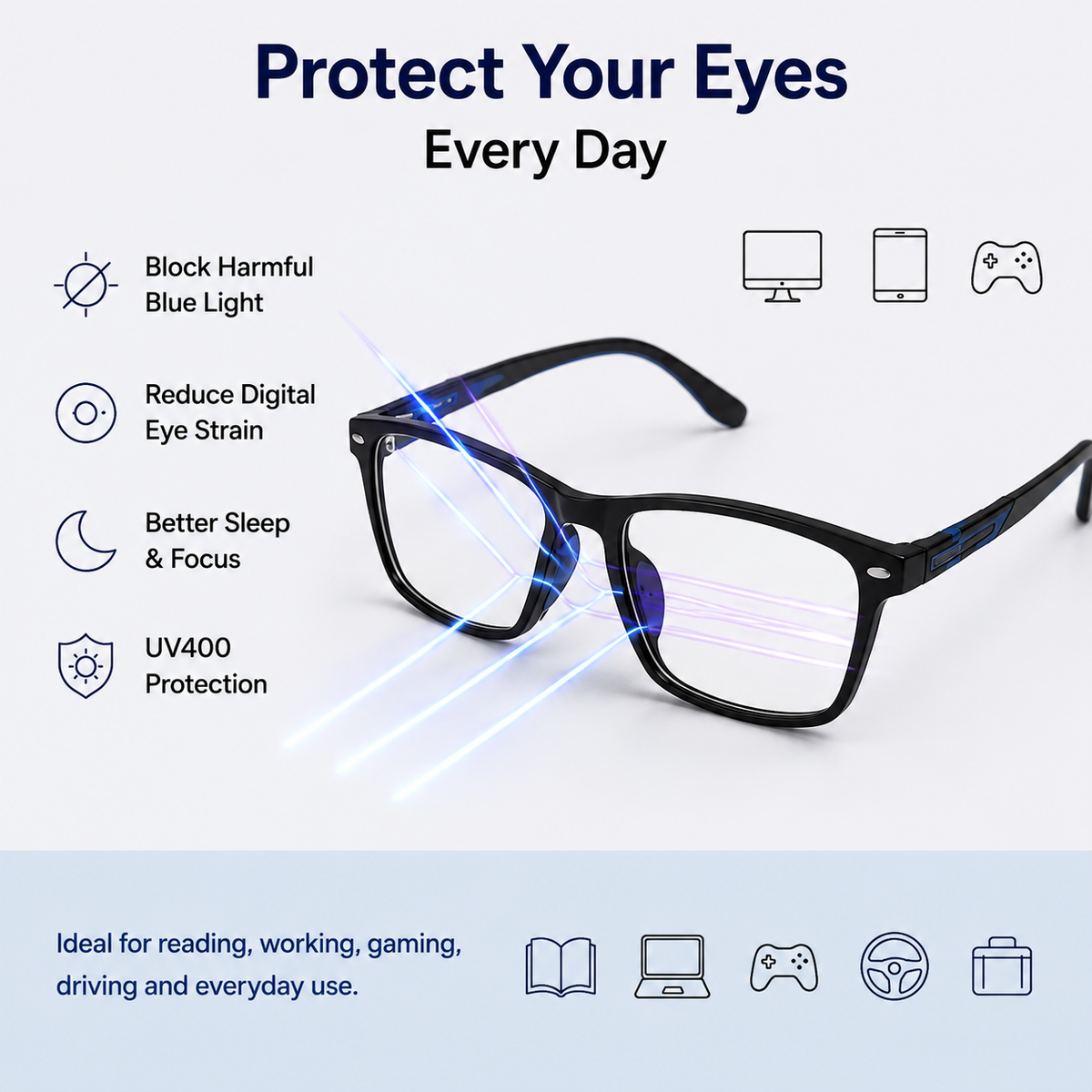 VisionSync AutoFocus+ Multifocal Glasses | Near-to-Far Vision for Adults 35+