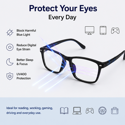 VisionSync AutoFocus+ Multifocal Glasses | Near-to-Far Vision for Adults 35+