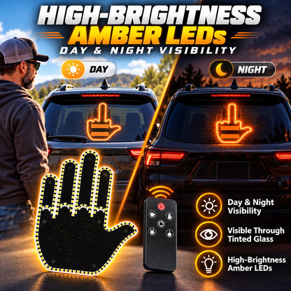 Wireless Car LED Gesture Light Express Yourself on the Road Instantly!