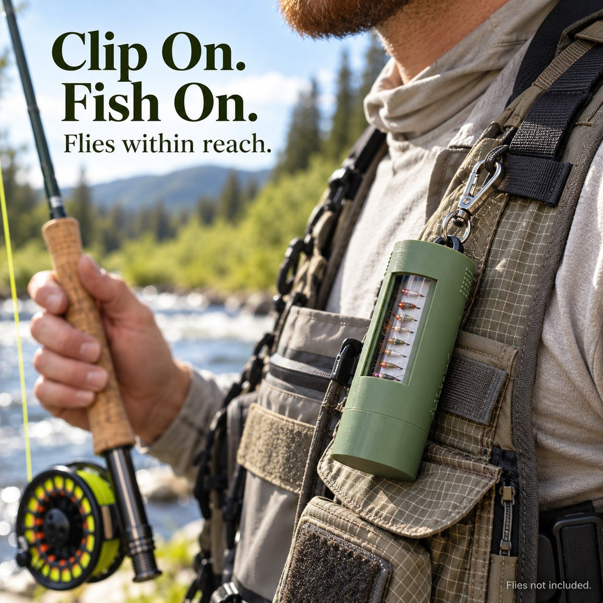 Wearable Fly Box Portable Fly Fishing Storage Case