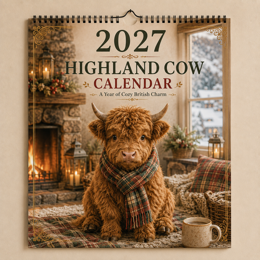 2027 Highland Cows Seasons Calendar