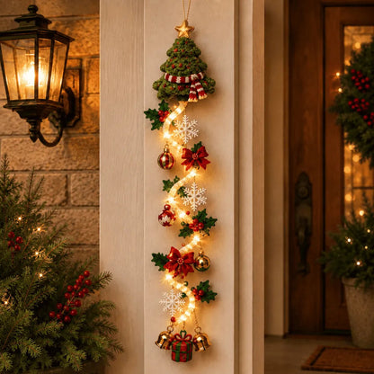 Glowing Christmas Door Hanger | 6 Festive Lighted Designs with Warm Glow
