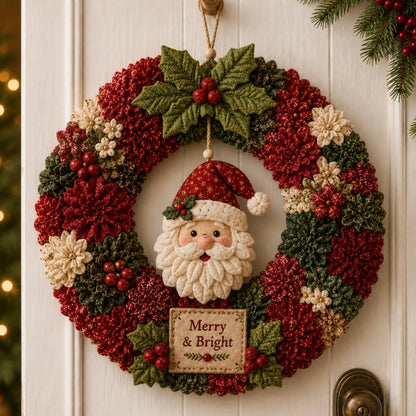 Offer 3D Fabric Poke Christmas Wreath DIY Kit