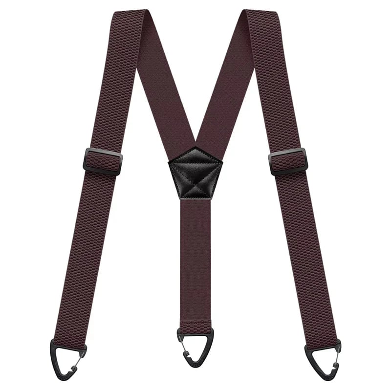 Heavy-Duty Men s Suspenders with Hook Clips Adjustable X/Y-Back Work Suspenders