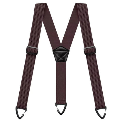 Heavy-Duty Men s Suspenders with Hook Clips Adjustable X/Y-Back Work Suspenders